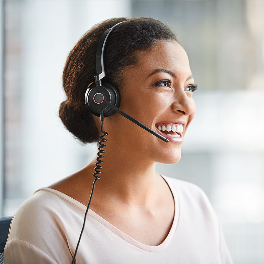 Man wearing headset